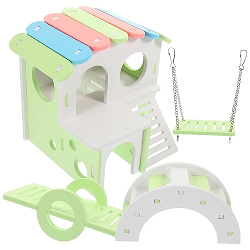 ROMISBABA 1Satz Hamsterhaus Teiliges Hamsterspielzeug mit Farbenfrohem Schaukelhaus und Brücke Langlebig und Sicher für Kleine Haustiere Versteck und Spielplatz ROMISBABA 1Satz Hamsterhaus Teiliges Hamsterspielzeug mit Farbenfrohem Schaukelhaus und Brücke Langlebig und Sicher für Kleine Haustiere Versteck und Spielplatz von ROMISBABA