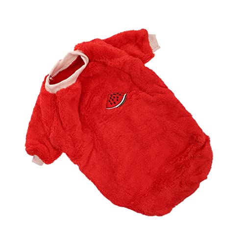 ROMISBABA 1Stk Kleidung für Haustiere Winter hundemantel Hunde Winterkostü Haustierzubehör Husky-Hundezubehör tierkostüme Dog Raincoat Hund warme Kleidung welpen Warmer Mantel Polyester rot von ROMISBABA