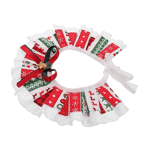 ROMISBABA 1Stk Weihnachtsschal für Haustiere Hundehalstuch Katze Weihnachtskostüm Hundehalstücher Pet Christmas bib Christmas Themed pet Bandana Haustier-Bandana Haustier Hundebandana Acryl von ROMISBABA