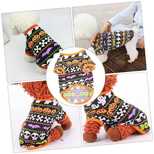 ROMISBABA 1stk Haustier-Halloween Welpenkleidung Weihnachtskleidung Für Kleine Hunde Kleines Hundeshirt Halloween-haustierkleidung Haustier-hundekleidung Halloween-Haustier-Outfit Polyester von ROMISBABA