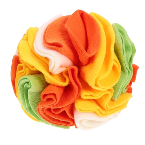 ROMISBABA Welpentrainingsspielzeug Hund Snuffle Haustier Hund Sniff Spielzeug Orange Grün Gelb Weiß 15cm von ROMISBABA