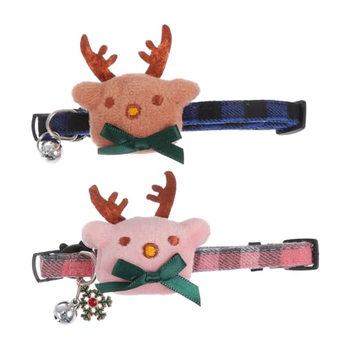 ROMISBABA 2 STK Halsband bandfeile schienbeinschoner Tape Weihnachts-Haustier-Fliege Welpe Fliege weihnachtsdeko für Haustierhunde Weihnachtshalsbänder für Hunde Baumwolle Blue von ROMISBABA