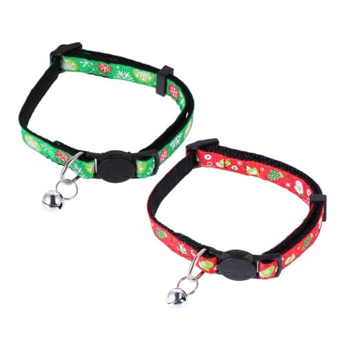 ROMISBABA 2 Stück Haustierhalsband Weihnachten Katzenhalsband Weihnachtsfliegen Für Hunde Weihnachtsfest Hundehalsband Kollektion Weihnachts Welpenhalsbänder Schickes Halsband Für von ROMISBABA