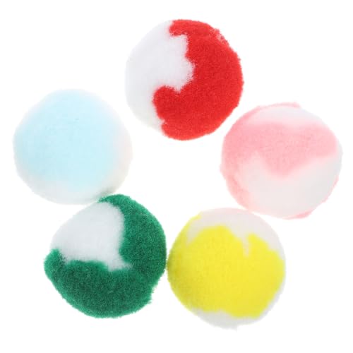 ROMISBABA 20St Trainingsball für Katzen Katzenbälle weiche Flauschige Bälle Kätzchen Katze Fuzzy Bälle interaktives katzenspielzeug Interactive cat Toy Katzenbedarf Bälle für Katzen Plüsch von ROMISBABA