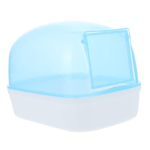 ROMISBABA 2St Hamsterbad Hamster klares Badezimmer Hamstersandbad Hamster-Badezimmer-Sand Hamster sandbad Chinchilla zubehör Chinchilla-Versorgung Hamsterwanne für den Haushalt Plastik Blue von ROMISBABA