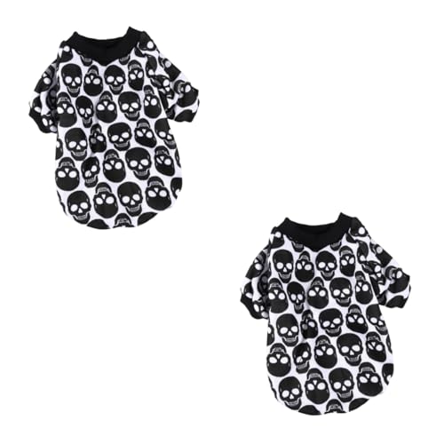 ROMISBABA 2St Haustier-Pullover Partykleidung für Haustiere Halloween-Haustiermantel Welpe Dog Costume hundekostüme für Hunde Haustier-Partykostüm Party-Hundetuch Reine Baumwolle Black von ROMISBABA