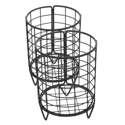 ROMISBABA 2St Heuraufe Futterkrippe Häschen-Feeder Fressregal für Lebensmittel Meerschweinchen Futterständer Kleintier Futterspender Futterkaninchen Kaninchenversorgung Schmiedeeisen Black von ROMISBABA