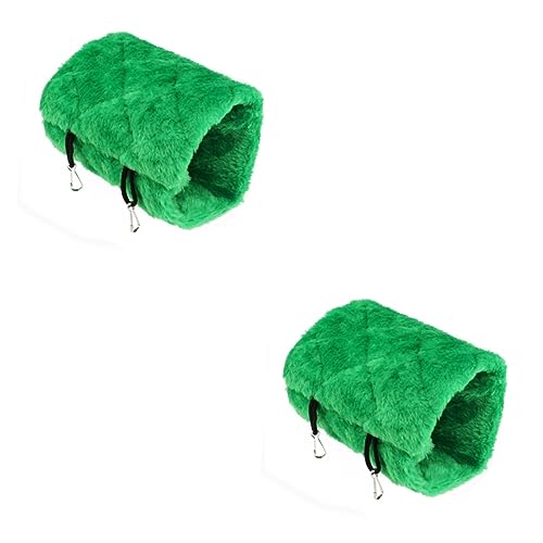 ROMISBABA 2St tierische Hommock haustierbett pet Bed The Birdcage pet Supplies vogelkäfig käfig Vogel Kuschelhütte warmes Vogelnesthaus Kuscheltiere Plüsch Hängematte Vogelhütte Green von ROMISBABA