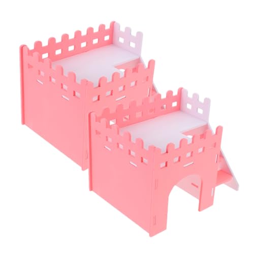 ROMISBABA 2st Hamstervilla Hamsterversteck Rattenversteck Hamsterhütte Hamster-doppeldecker-versteck Versteck Für Käfigratten Versteckhaus Für Meerschweinchen Hamsterhäuser PVC von ROMISBABA