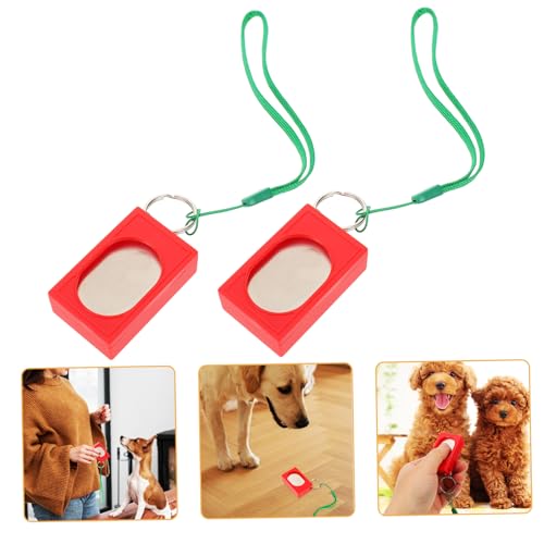 ROMISBABA 2st Haustier-clicker Hundetrainingszubehör Pferdeklicker Bellkontrollgerät Fingerklicker Für Hunde Clicker Für Welpentraining Welpenklicker Klicker Für Haustiertraining Plastik Rot von ROMISBABA