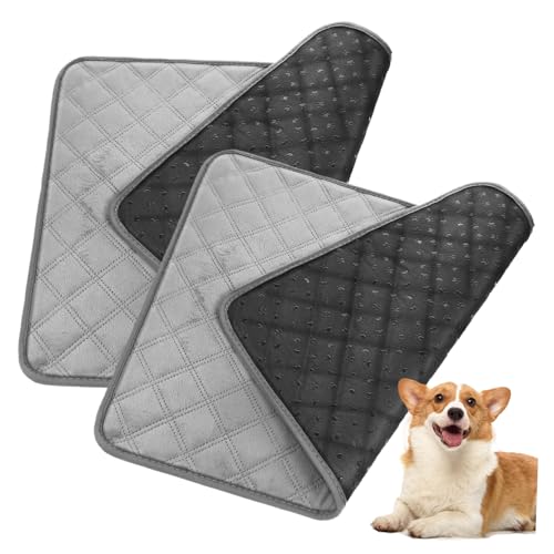 ROMISBABA 2st Pinkelunterlage Für Welpen Welpen-PIPI-Pads Waschbar Waschbare Pee-pad Für Haustiere Hunde-PIPI-pad Haustier-PIPI-Pads Für Hunde Trainingsunterlagen Für Welpen Grey Polyester von ROMISBABA