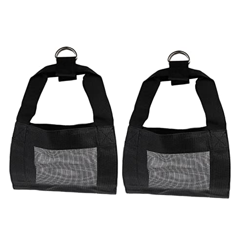 ROMISBABA 2st Tierwaage Wiegeschlinge Für Welpen Trageschlaufe Für Welpen Wadenschlingenwaage Wiegegurt Für Haustiere Haustierpflege-hängematte Mesh-wiegegurt Ziegen-hebegeschirr Nylon Black von ROMISBABA