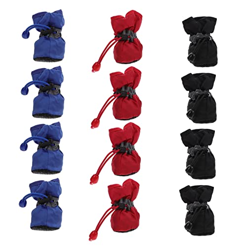 ROMISBABA 3 Sätze Stiefel Für Haustierhunde Regenstiefel Für Hunde Wintersocken Für Haustiere Regenmantel Hundeschermaschinen Hundefüße Bedeckt Mehrere Welpenschuhe Haustier Auto Baumwolle von ROMISBABA