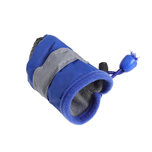 ROMISBABA Wanderschuhe für Hunde 4er-Pack wasserdichte Socken für Hunde Blau Größe Laufschuhe für Haustiere mit Rutschfester Sohle von ROMISBABA