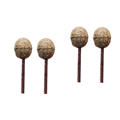 ROMISBABA 4 Stück Katzenminze Lutscher Katzenminze Bälle Katzenminze-Sticks Katzenrad Katzenspielzeug Mit Katzenminze Katzenwand Katzenbälle Katzenlutscher Katzenminzball Brown Bambus von ROMISBABA