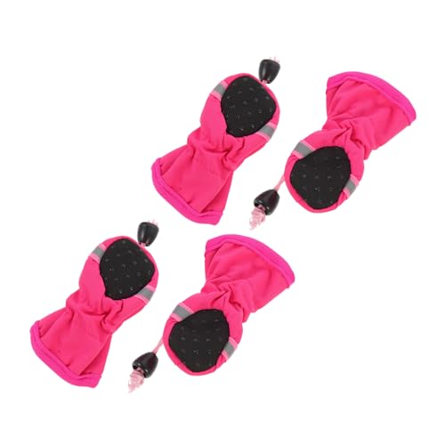 ROMISBABA 4 Stück wasserdichte Fußabdeckung für Haustiere Winterstiefel für Hunde kleine Hunde Junge Stiefel pet Supplies Outdoor Schuhe wasserdichte Socken wasserdichte Haustierschuhe Gummi von ROMISBABA