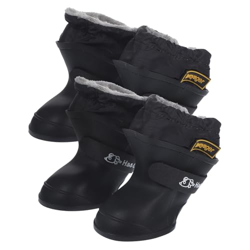 ROMISBABA 4 Stück wasserdichte Haustier Regenstiefel Haustier Galoschen Haustier Stiefel Haustier Pfoten Regenstiefel Welpen Regenstiefel Outdoor Schuhe Für Schuhe wasserdichte von ROMISBABA