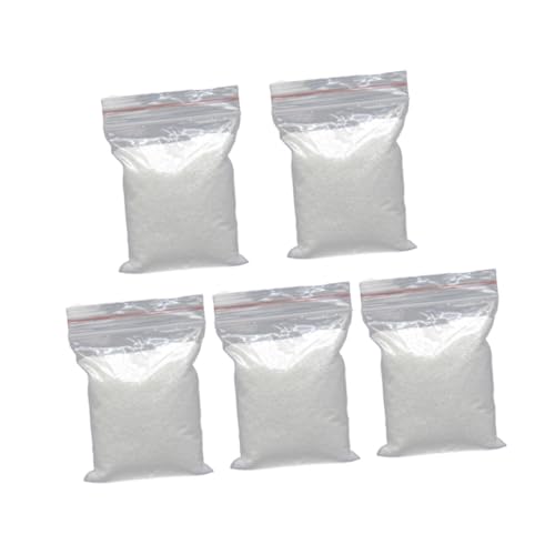 ROMISBABA 5 Packungen Sanddekoration Aquarium Sand für Sandkasten Luft Grube weißer Aquariensand Netz Tank hochzeitsdeko hochzeitsdeco Funkelnder Sand gartendekoration hausdeko bastelsachen von ROMISBABA