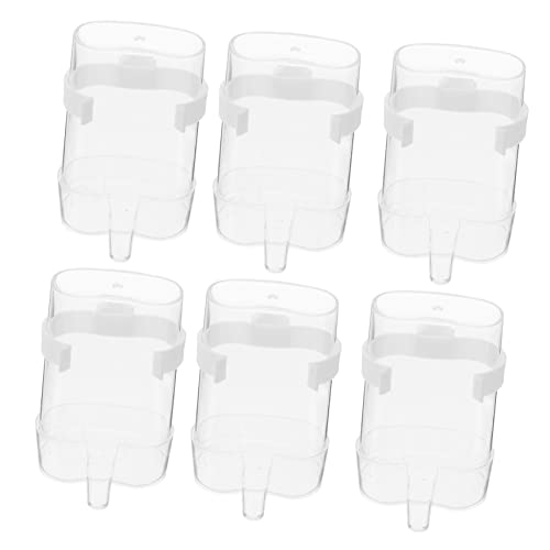 ROMISBABA 6pcs Vogelkäfig Hängende Wasserflasche Bequemer Wasserspender Für Papageien Vogelgetränkezubehör von ROMISBABA