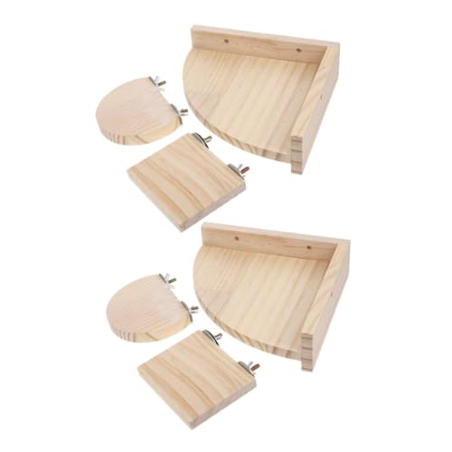 ROMISBABA 6 stücke Holz Hamster Springen Bord für Hamster Spielzeug Barsch Stehen Natürliche Material Übung Balance von ROMISBABA