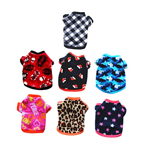 ROMISBABA 7St Haustier Warmer Pullover Partykleidung für Haustiere Haustierkleidung Hund warme Kleidung hundewintermantel Hunde Winterjacke Kapuzenpullover für Hunde Hund warmes Kostüm Vlies von ROMISBABA