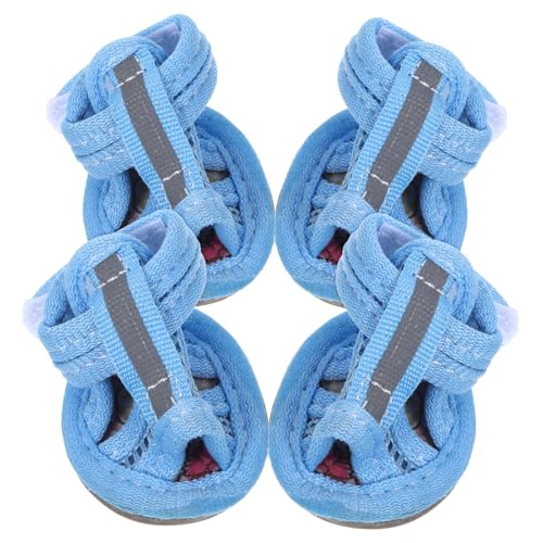 ROMISBABA 8 STK Hundesandale Hundeschuhe Mittelgroße Hunde Hunderollstuhl Hundeschuhe Für Heiße Straßen Mesh-Stiefel Für Hunde Mesh-Schuhe Für Haustiere Gießen Hundeschuhe Klein Züchten Blue von ROMISBABA