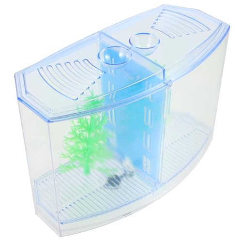 ROMISBABA Box Aquarium Fischzuchtbecken Aquarium Trennwand Tank Fischisolationsbehälter Garnelenzuchtbehälter Blauer Kunststoff von ROMISBABA