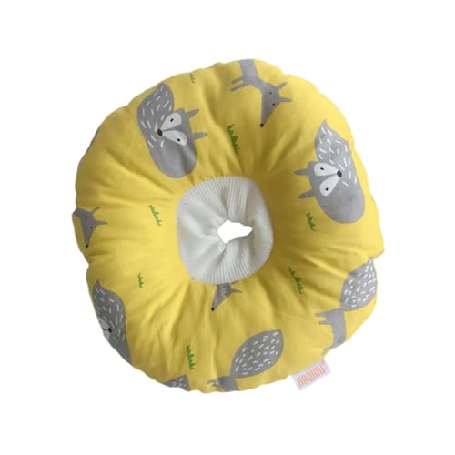 ROMISBABA Elisabeth Kreis Elizabethan Collar Pet Collar Pet Decoration Anti-Beiß-Kragen Verstellbarer Rettungskegel für Haustiere Schutzkragen Katzenhalsband PP Baumwolle Yellow von ROMISBABA