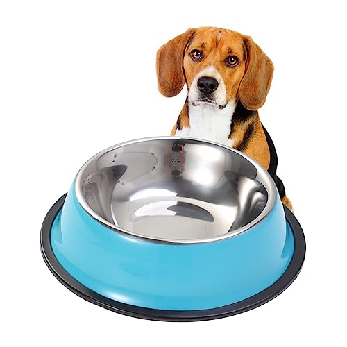 ROMISBABA Futternapf für Hunde Welpe Fischfutter Futternäpfe für Haustiere Haustierzubehör pet Supplies hundekot Katzen Accessoires rutschhemmer Haustierbedarf Hundenapf Blue von ROMISBABA