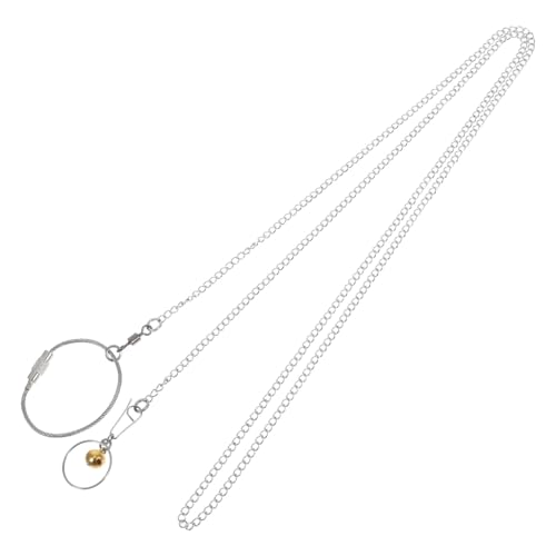 ROMISBABA Halsband Mit Vogelkette Für Haustiere Nymphensittichgeschirr Vogelgeschirr Für Sittiche Glockenkragen Papageienleine Sittichleine Hühnerleine Rostfreier Stahl Silver von ROMISBABA