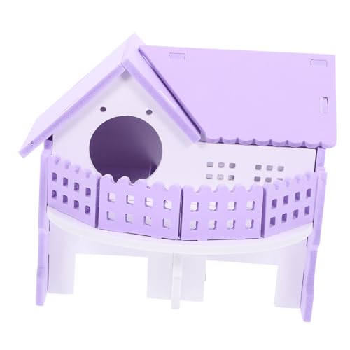 ROMISBABA Hamster-Luxusvilla hamsterhaus Hamster Spielzeug hamsterkäfige nagerhaus hamsterspielzeug Versteckhaus für Meerschweinchen Goldener Bärenkäfig Meerschweinchenhaus Hamsterhäuser PVC von ROMISBABA