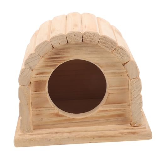 ROMISBABA Hamsterhütte Hasenkäfig Ratte Träger Kaninchen Hund Heu Hamster Versteck Hamster Holzhaus empfindliches Hamsterversteck meerschweinchenversteck aus Holz hölzern von ROMISBABA