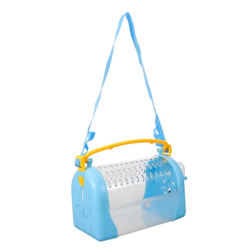 ROMISBABA Hamsterkäfig Frettchenkäfig Reisekäfig Für Haustiere Vlies Guinea Drinnen Hamster Frettchen Schildkrötenträger Babytor Kaninchenstall Eichhörnchen Atmungsaktive Tasche Plastik Blue von ROMISBABA