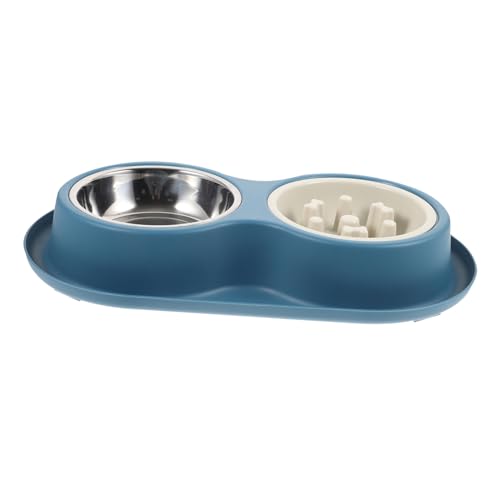 ROMISBABA Haustier-Doppelnapf pet Bowl Easy putz cat Bowls Langsamer Futternapf katzenschüssel Erhöhter Futternapf Boden hundenapf Boden katzennapf Katzennäpfe Haustiernapf Rostfreier Stahl von ROMISBABA