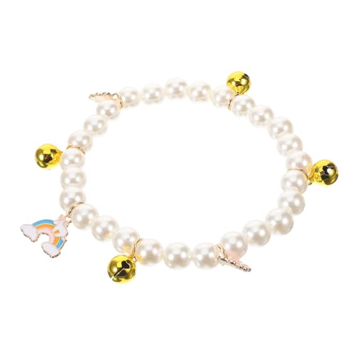 ROMISBABA Haustierhalsband-Halskette Love modisches Perlen-Katzenhalsband Hundehalsband Glöckchen-Charm für besondere Anlässe von ROMISBABA