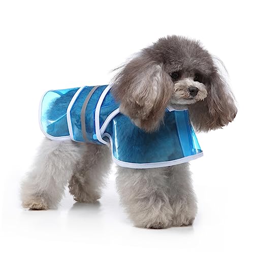 ROMISBABA Haustier Hund Overall Regenmantel-Hoodie Hundeleine Für Große Hunde Hundebetten Groß Autositzbezug Für Hunde Regenstiefel Für Hunde Stiefeletten Regenmantel Für Haustiere Blue von ROMISBABA