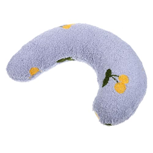 ROMISBABA Haustier Kissen Dog Pillow katzenkissen Tiefschlafkissen für Haustiere Schlafkissen für Hunde bläulich U-förmiges Katzennackenkissen kleines Kissen für Katzen Fussel Blue von ROMISBABA