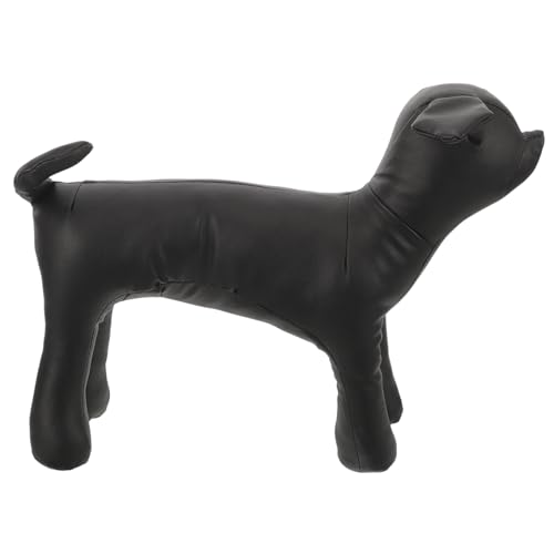 ROMISBABA Haustiermodell Haustier-skulptur Schaufensterpuppenständer Für Hundekleider Stehendes Hundemodell Schaufensterpuppen Für Hundekleidung Ausstellungsmodell Pu-Leder Black von ROMISBABA