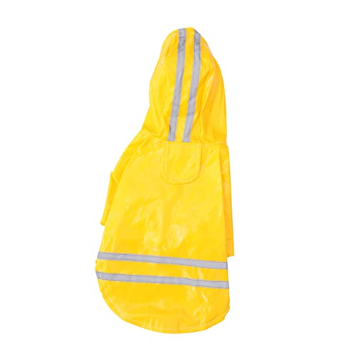 ROMISBABA Hund Regen Slicker Warnschutz Regenjacke Hunde-regencape Hunde-Regen-Hoodie Hunderegenmäntel für kleine Hunde wimperntusche Haustier Regen Slicker Regenmantel für Haustiere Yellow von ROMISBABA