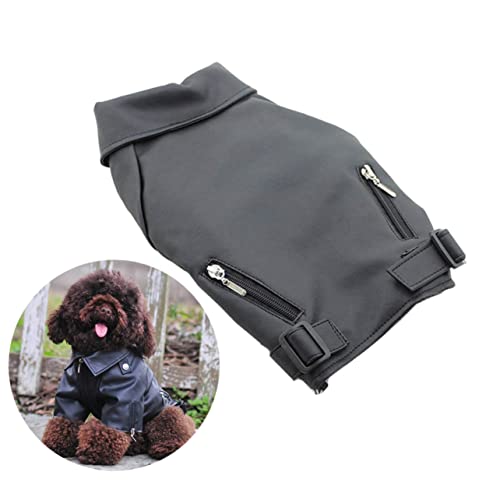 ROMISBABA Hundekleidung schwarzer Hund Regenmantel für Hunde Hundepflegeset Hunde Regenmantel mittel Dackel hundemantel Dog Raincoat Hund wintermantel Welpenjacke mit Reißverschluss Black von ROMISBABA