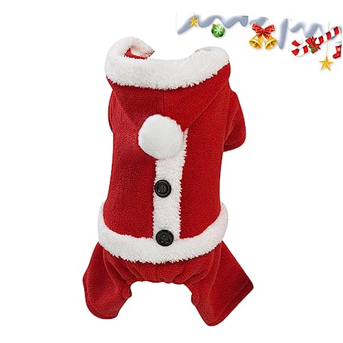 ROMISBABA Hundekleidung weihnachtskleidung weihnachtskleif Mantel für Hunde hundemäntelchen Dog Coat Welpenmantel Winter Overall für Haustiere Haustierkleidung Winterkleidung für Hunde Vlies von ROMISBABA