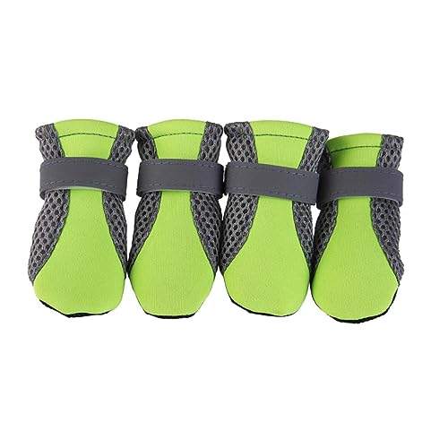 ROMISBABA Hundeschuhe Püppchen Balsam Hundeturnschuhe Schaufel Pfoten Socken Für Große Hunde Welpe Schuhhund Sommerschuhe Für Hunde Schuhe Für Hunde Außerhalb des Sommers Klein Puffer Green von ROMISBABA