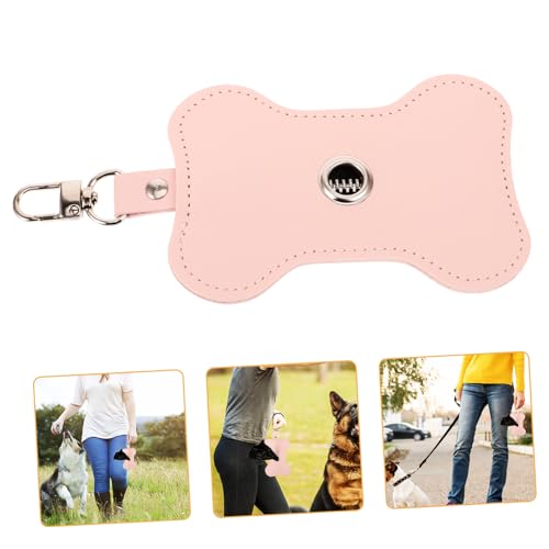 ROMISBABA Kotbeutel Aufbewahrungsbeutel Leine Spender Schaufelhalter Hundekäfig Trockner Pinkel Hunde Set Taschen Haustier Müllbeutel Hundeauslaufzubehör Pu ​​Rosa von ROMISBABA