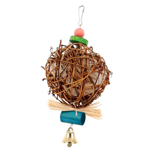 ROMISBABA Papagei Spielzeug knete Spielzeug knetspielzeug papageienspielzeug Bird Toys vogelkäfig käfig eaplay Hängendes Vogelspielzeug Bissfestes Vogelspielzeug hängendes Spielzeug Rattan von ROMISBABA