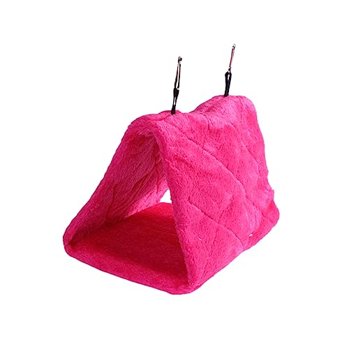 ROMISBABA Papagei Plüsch Hängematte Nest Bett Warm Rosy Sittich Vogel Bett Hängematte Haustier Schlafen Bett für Papagei 24x15x18 von ROMISBABA