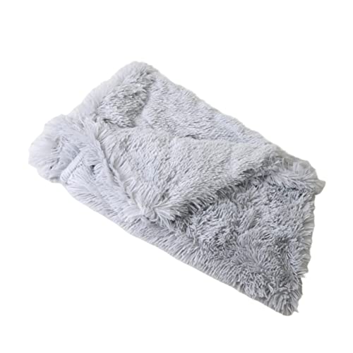 ROMISBABA Plüschmatte für Haustier pet Bed haustierfeldbett unterlage katzennapf cat mat Katzen Fanartikel dogbed Hund Vlies Windeln Zwinger Haustier-Plüschunterlage Haustiermatte Light Grey von ROMISBABA