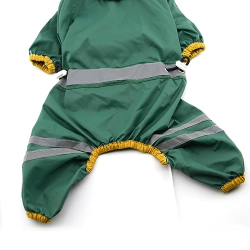 ROMISBABA Regenjacke für Haustiere Hundebad Poncho Hundemäntel Katzenjacke Zwinger hunderegenmantel Dog rain Jacket wimperntusche Haustier Regen Slicker Hunde-Regen-Kapuzenpullover Green von ROMISBABA