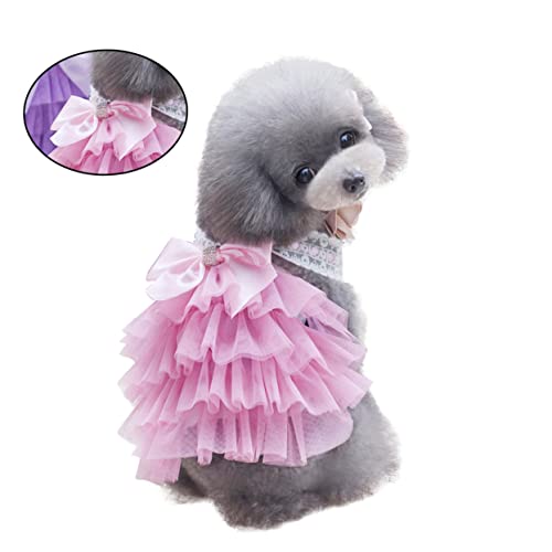 ROMISBABA Rock Welpenunterlagen Hundekostüme Für Große Hunde Hunde-Outfits Hund Prinzessin Kleid Hundekostüm Für Mädchen Katzen-haustierbekleidung Partydekorationen Für Hunde Hunderobe Rosa von ROMISBABA