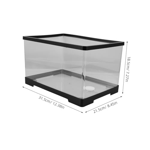 ROMISBABA Schildkrötenbecken Schildkröten-kletterplattform Mini-Aquarium Zuchtbecken Für Schildkröten Schildkröten-Aquarium Fischglas Betta-Aquarium Schildkrötenpanzer Acryl Transparent von ROMISBABA