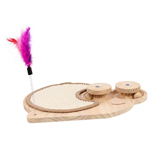 ROMISBABA Schneckenform Katze Kätzchen Holzkratzer Sisal Board Turntable Mit Trackball von ROMISBABA